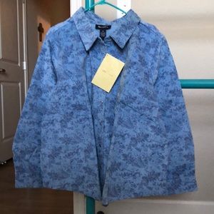 NWT 3x Denim and Co  corduroy shirt/jacket